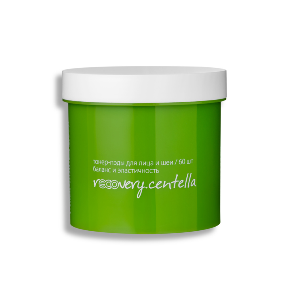 Тонер-пэды для лица и шеи баланс и эластичность rECOvery.edelweiss, 60 шт