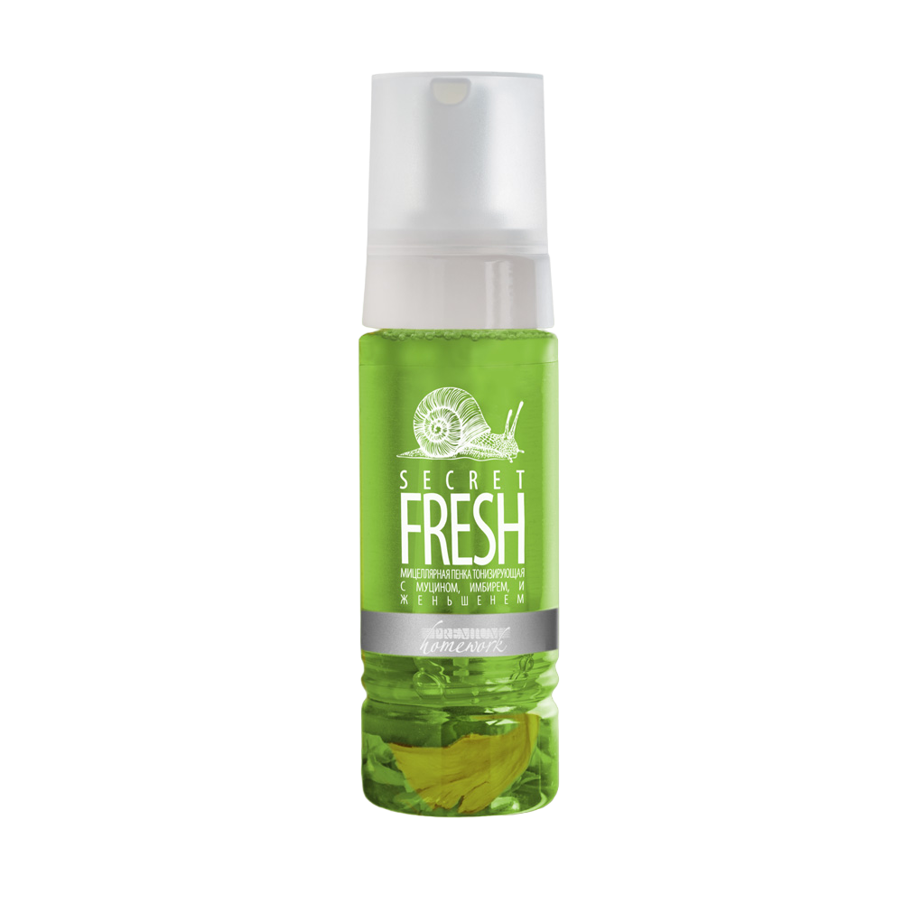 Мицеллярная пенка тонизирующая с муцином, имбирем и женьшенем Secret Fresh