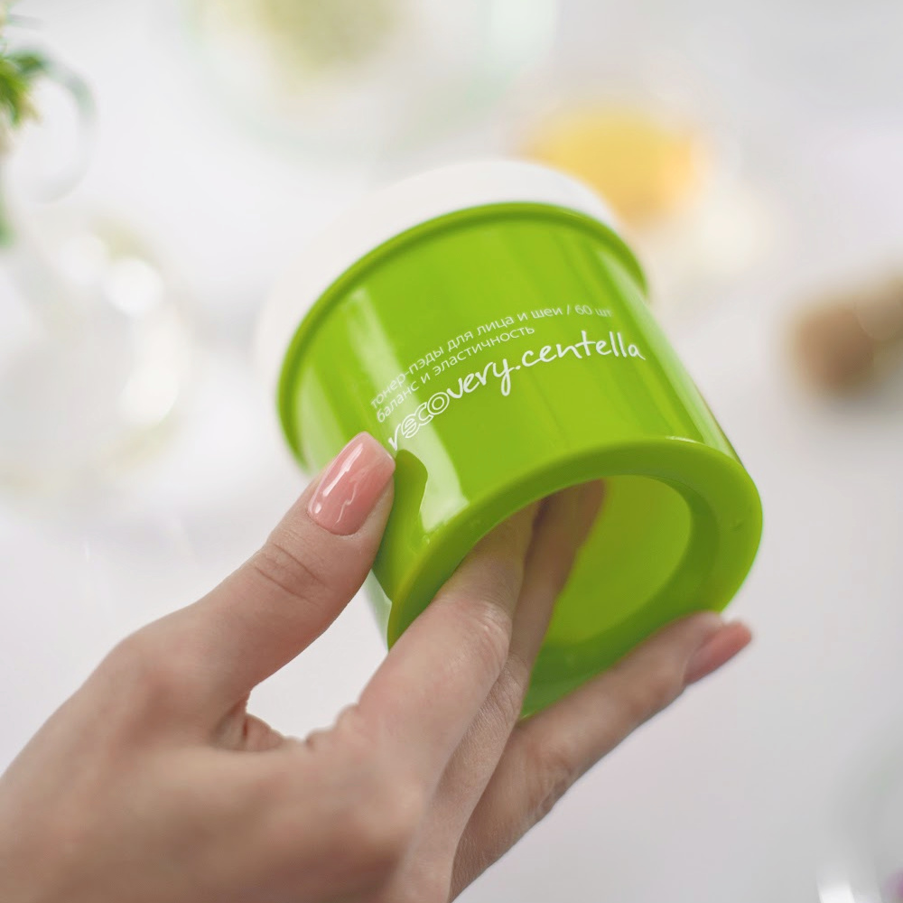 Тонер-пэды для лица и шеи баланс и эластичность rECOvery.edelweiss, 60 шт